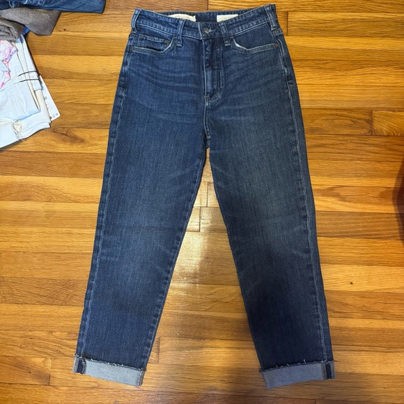 pilcro and leatherpress cuffed straight leg jeans by anthropologie - Picture 2 of 7